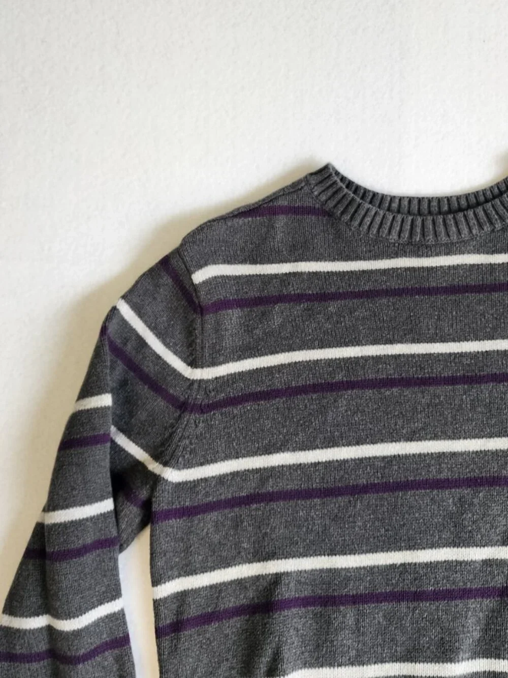 St. John's Bay Men's Striped Cotton Crewneck Sweater
